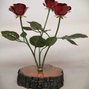 Ramo de Rosas en base de madera