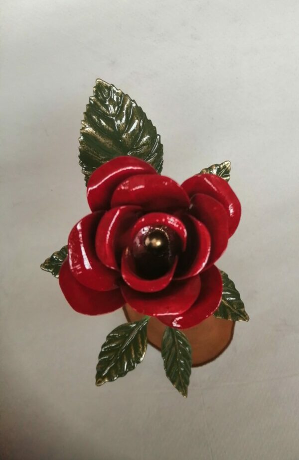 Rosa con base de madera - Imagen 2