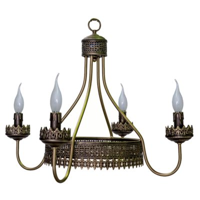 Lámpara Corona Greca 4 luces vela