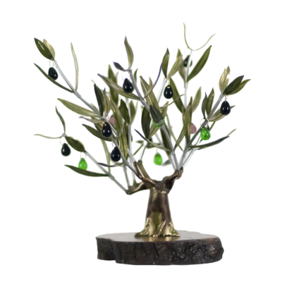 Olivo grande de 1 pie con base de madera
