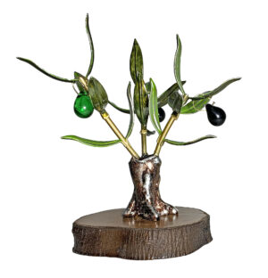 Olivo pequeño 3 Ramas en base de madera