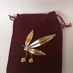Broche de Olivo Dorado