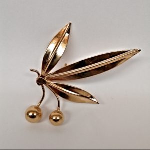 Broche de Olivo Dorado