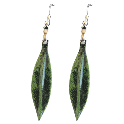 Pendiente hoja de olivo