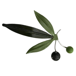 Broche de Olivo de tres hojas