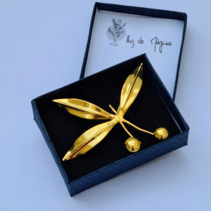 Broche de Olivo Dorado