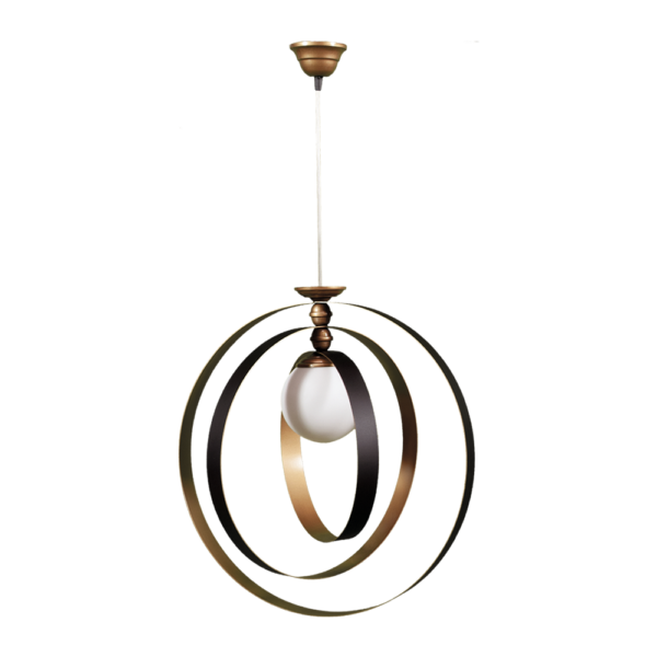 Colgante Átomo Grande con tulipa Opal