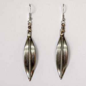 Pendiente hoja de Olivo en plata