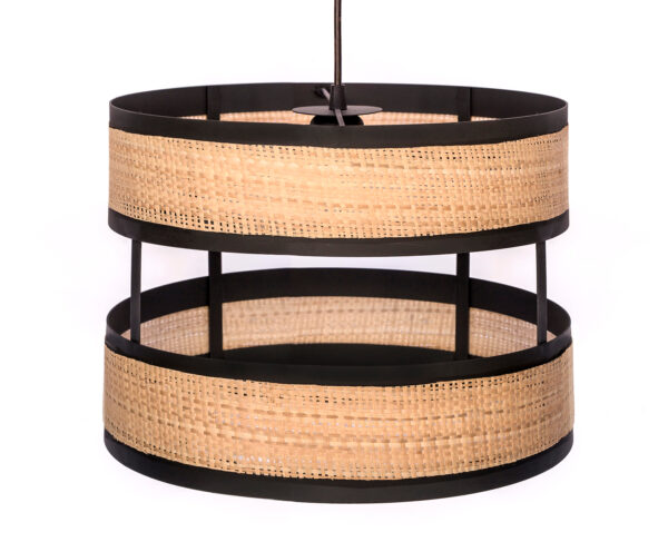Colgante Rafia doble Cilindro