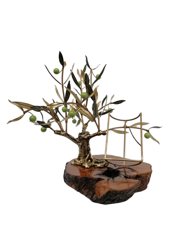 Olivo Expositor grande con Base de Madera de Olivo - Imagen 5