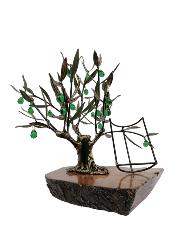 Olivo Expositor grande con Base de Madera de Olivo - Imagen 4