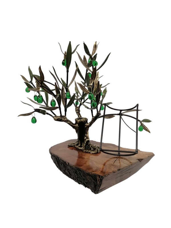 Olivo Expositor grande con Base de Madera de Olivo - Imagen 3