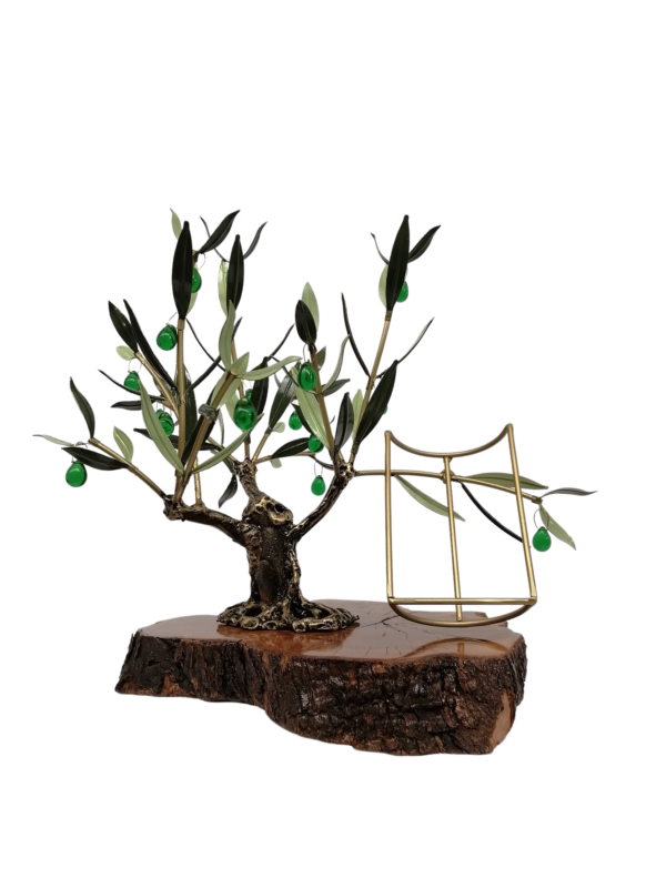 Olivo Expositor grande con Base de Madera de Olivo - Imagen 2