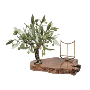 Expositor de Aceite Olivo mediano en Base de Madera