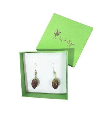 Pendientes artesanales inspirados en la aceituna picual