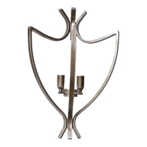 Aplique de pared en forma de escudo con 2 luces E-14