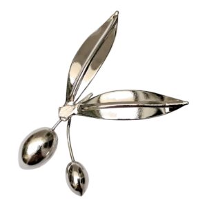 Broche de aceitunas en plata