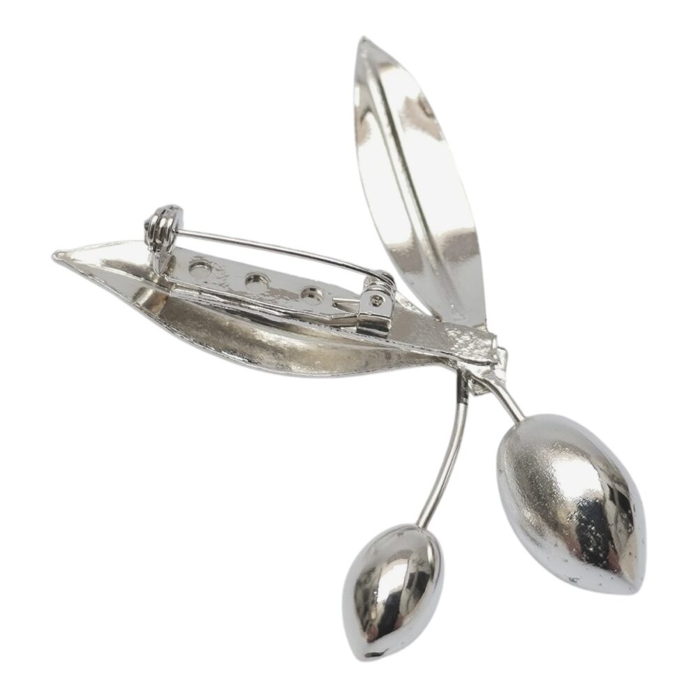 Broche de plata en aceituna picual de Señora